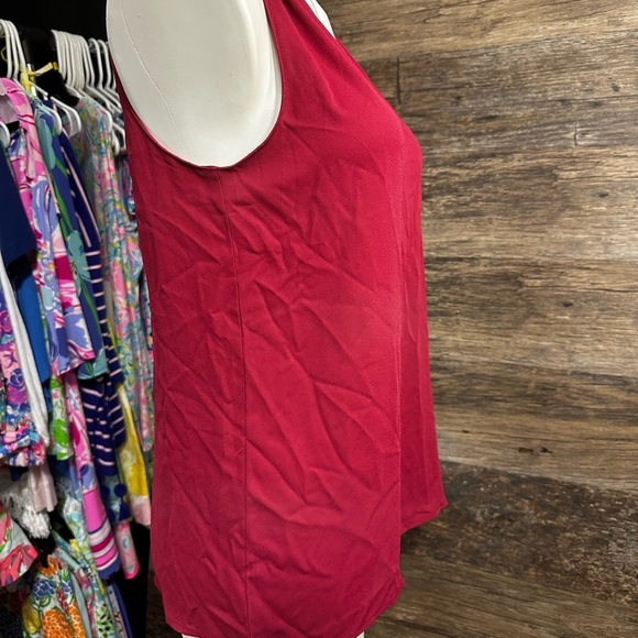 LOFT Red V-Neck Tank Top - Picture 2 of 7
